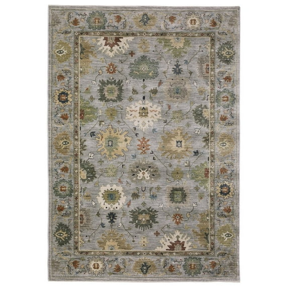 Oriental Weavers Eliana Area Rug - ELI03 - 2'3" x 7'6" - in Blue/ Multi - Vintage Inspired, Stain Resistant, Family and Pet Friendly , Entryway, Hallway Runner Rug
