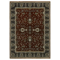 Oriental Weavers Vivian Area Rug - VI05X - 3'10" x 5'5" - in Red/ Navy - Vintage Inspired, Stain Resistant, Family and Pet Friendly , Entrway, Bedroom Rug