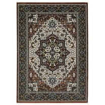 Oriental Weavers Vivian Area Rug - VI06A - 5'3" x 7'6" - in Red/ Multi - Vintage Inspired, Stain Resistant, Family and Pet Friendly , Bedroom, Office Rug