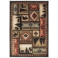 thumbnail image 1 of Oriental Weavers Woodlands Area Rug - 1041C - 1'10" x 7'6" - in Black/ Multi - Lodge Style, Stain Resistant, Family and Pet Friendly , Entryway, Hallway Runner Rug, 1 of 4