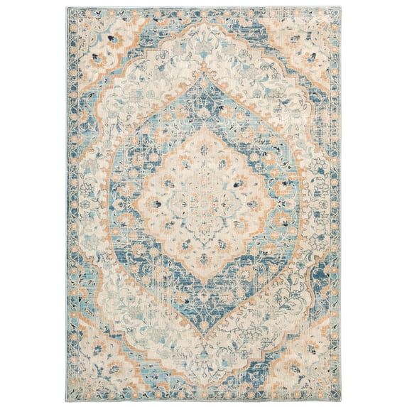 Sphinx Xanadu Area Rug 532L6 Traditional Blue Vintage Distressed 9' 10" x 12' 10" Rectangle