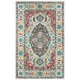 thumbnail image 1 of Oriental Weavers Zahra Hand-made Wool Area Rug - 75504 - 8' x 10' - in Grey/ Pink - Vintage Bohemian Style, Hand-Made Wool Rugs, Dining, Living Room Rug, 1 of 2