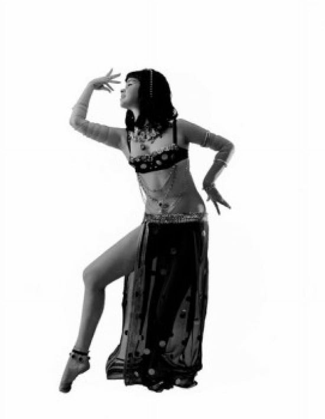 Oriental dancer on white background Canvas Art - (24 x 36)