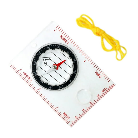 Orientation Compasses, Hiking Navigation Map Scale Ruler Compasses, Multifunctional Magnifier Compasses for Map Reading