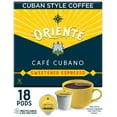 Oriente Dark Roast Cuban Coffee Pods, 18 ct. Cafe Cubano Sweetened