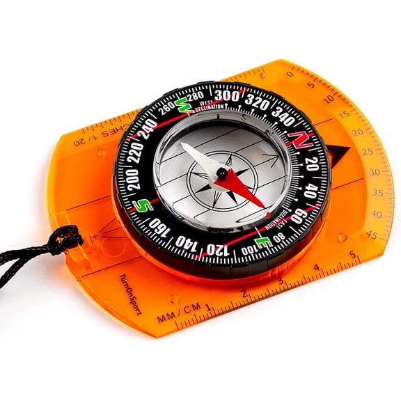 Orienteering Compass - Hiking Backpacking Compass - Advanced Scout Compass Camping and Navigation - Boy Scout Compass Kids - Childrens Compasses for Map Reading - Baseplate Compass Survival