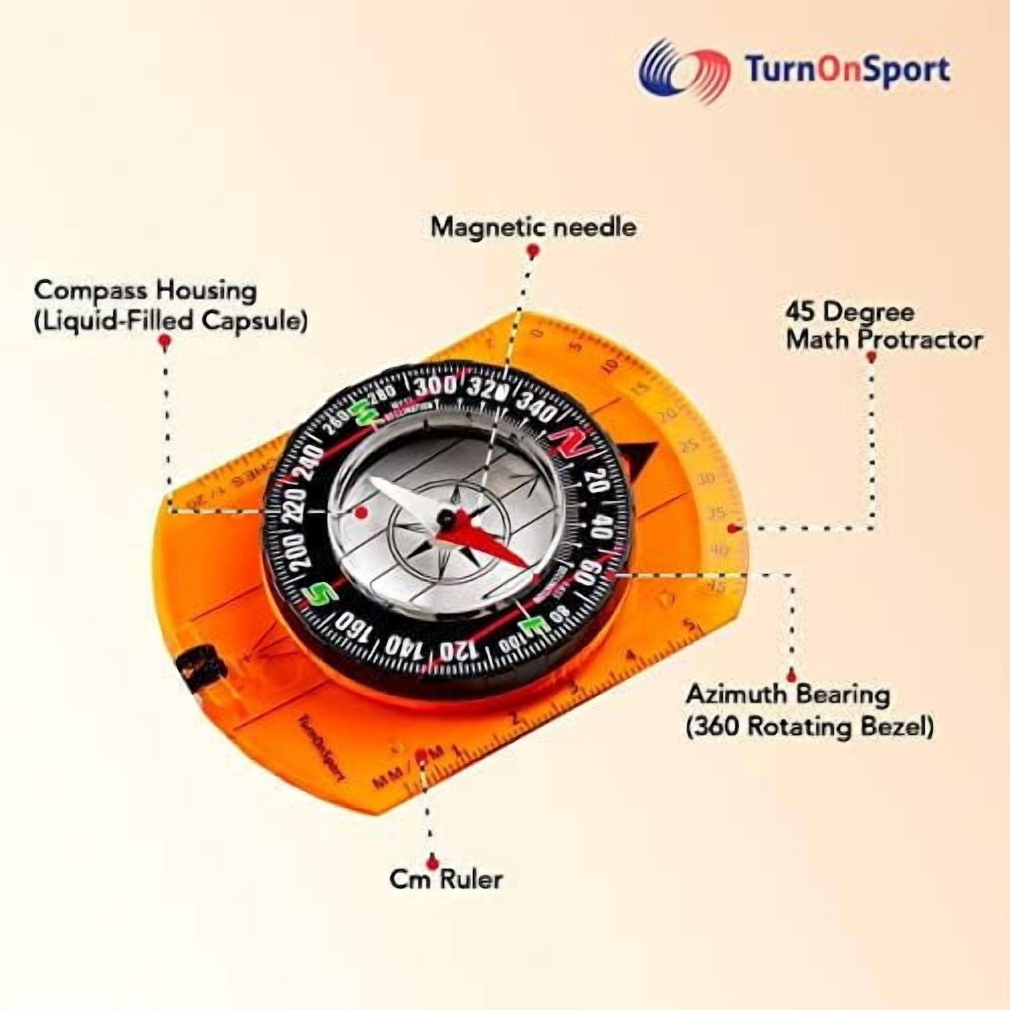 Orienteering Compass - Hiking Backpacking Compass - Advanced Scout ...