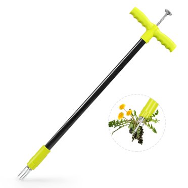 Stand-Up Weed Puller Tool - 4-Claw Root Removal Tool For Yard & Garden