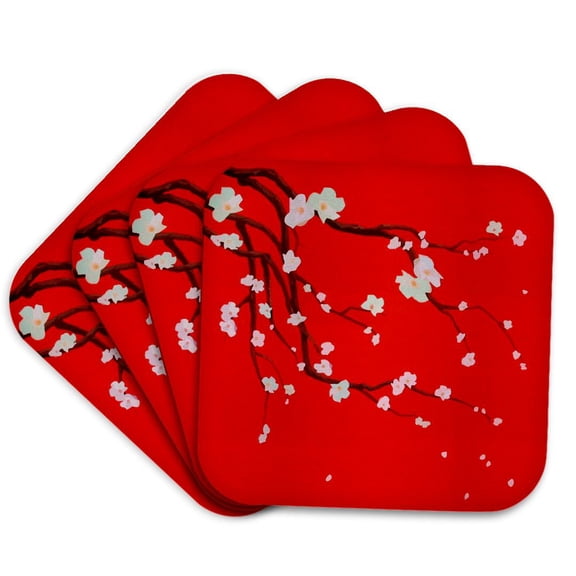 3drose, Orients Red Express, Set of 4 Coasters - Soft