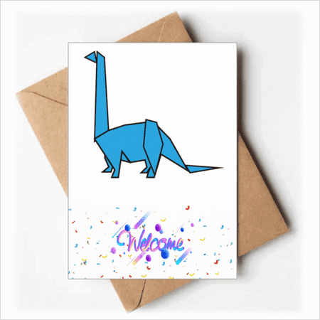 Origa Dinosaur Herbivore Welcome Back Greeting Cards Envelopes Blank
