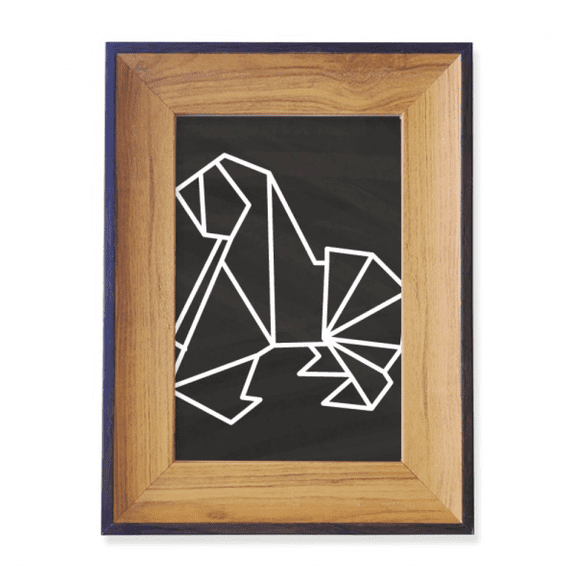 Origa Dog Geometric Shape Photo Frame Exhibition Display Art Desktop Painting