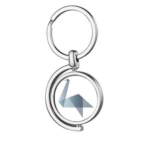 Origa Duck Geometric Shape Rotating Keychain Metal Keyring Holder