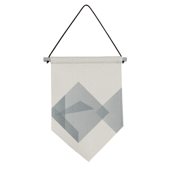 Origa Fish Geometric Shape Canvas Flag Hanging Wall Art Decor Banner