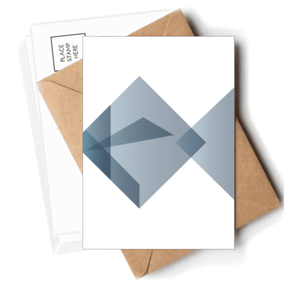 Origa Fish Geometric Shape Postcards Envelopes Blank Note Cards Mailing