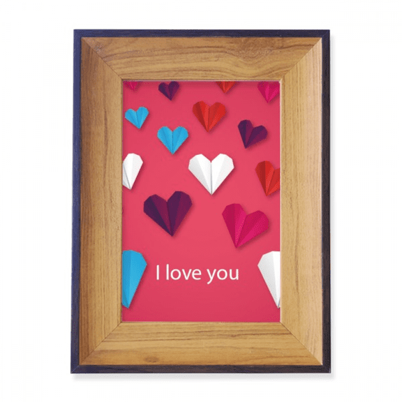 Origa Geometric Heart Pattern Photo Frame Exhibition Display Art Desktop Painting
