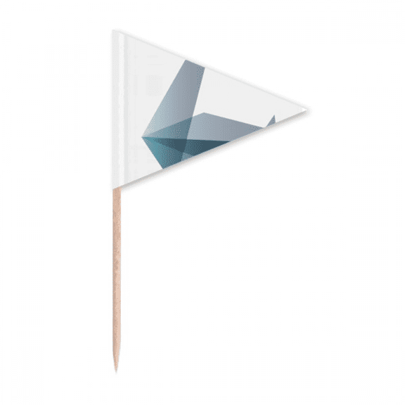 Origa Goose Geometric Shape Toothpick Triangle Cupcake Toppers Flag