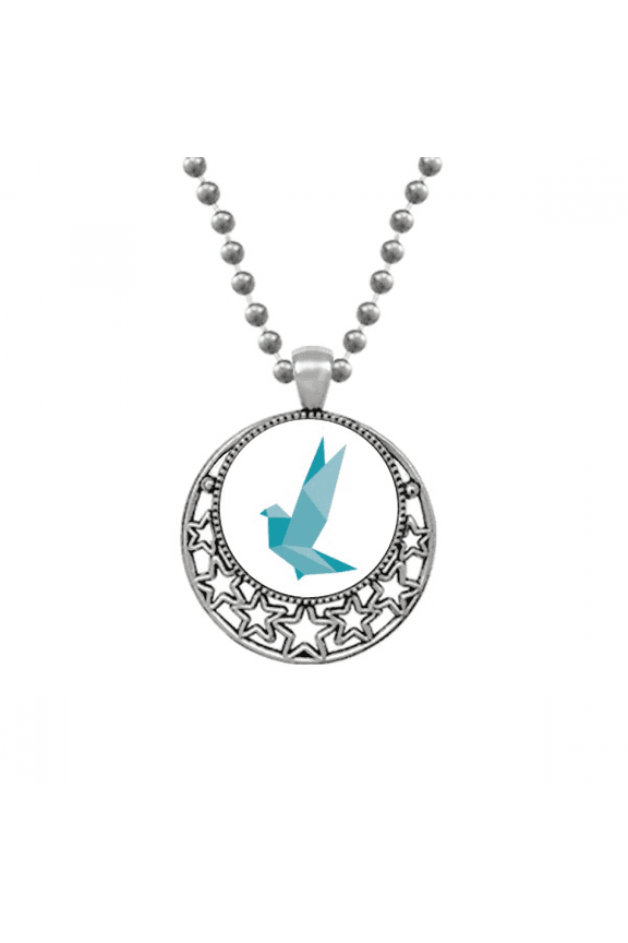 Origa Grenn Pigeon Pattern Necklaces Pendant Retro Moon Stars Jewelry
