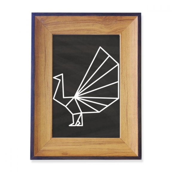 Origa Peacock Geometric Shape Photo Frame Exhibition Display Art Desktop Painting