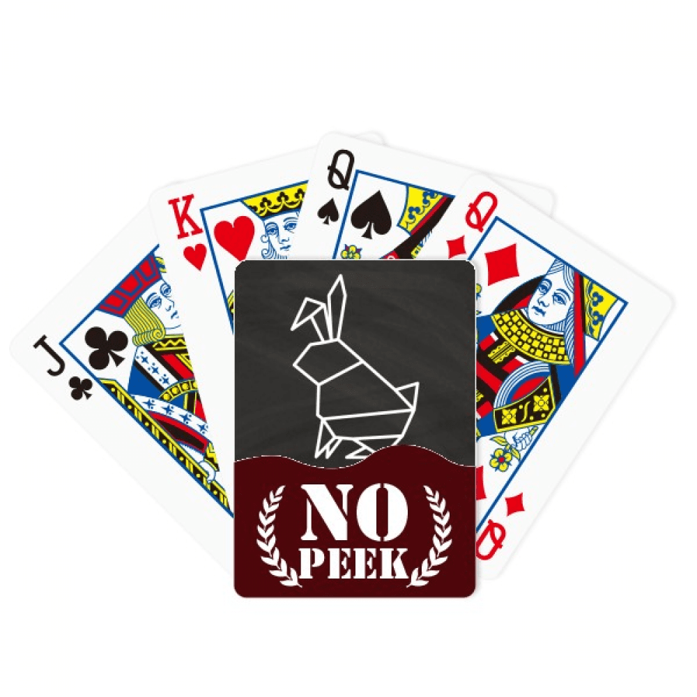 Origa Rabbits Geometric Shape Peek Poker Playing Card Private Game