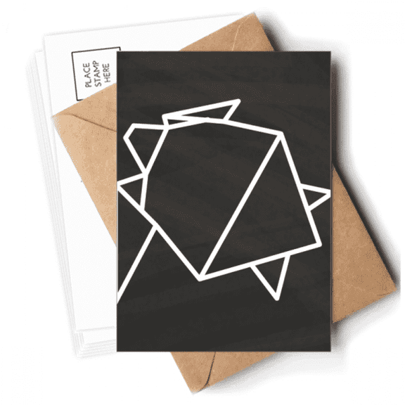 Origa Tortoise Geometric Shape Postcards Envelopes Blank Note Cards Mailing