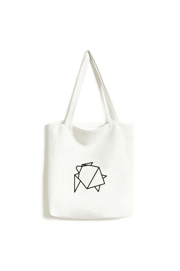 Tortoise Geometric Shape Tote Canvas Bag Shopping Satchel Casual Handbag