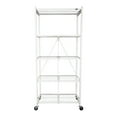 thumbnail image 1 of Origami 2 Pack Large Wheeled 5-Shelf Folding Steel Wire Shelving Rack, 1 of 11