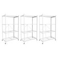 thumbnail image 1 of Origami 3-Pack R5-06W 4-Shelf Folding Steel Wire Shelving Storage, White, 1 of 12