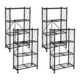 thumbnail image 1 of Origami 4 Pack 4 Tier Folding Garage Shelves Heavy Duty Shelving w/ Wheels, 1 of 8