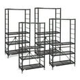 thumbnail image 1 of Origami 4 Pack Folding Steel Storage Rack, Adjustable Shelves, R2, Black, 1 of 7