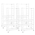 thumbnail image 1 of Origami 4 Pack Folding Steel Storage Rack, Adjustable Shelves, R2, White, 1 of 7