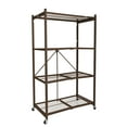 thumbnail image 1 of Origami 4-Shelf R5 Series Storage Rack with Wheels, Bronze, 1 of 11