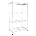 thumbnail image 1 of Origami 4-Shelf R5 Series Storage Rack with Wheels, White, 1 of 11