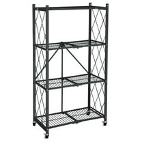 Origami 4 Tier Folding Shelf Garage Shelves Heavy Duty Shelving with Wheels