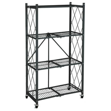 Open Box Origami 4 Tier Shelf Garage Shelves Heavy Duty Shelving w/Wheels