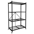 thumbnail image 1 of Origami 4 Tier Folding Storage Rack w/ Set of 4 Magnetic Wire Shelf Liners, 1 of 11