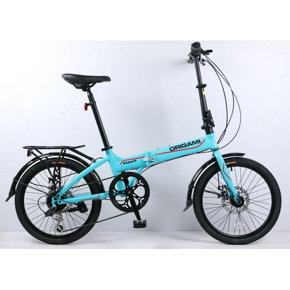 Origami Bicyclei Hawk folding bicycle in blue