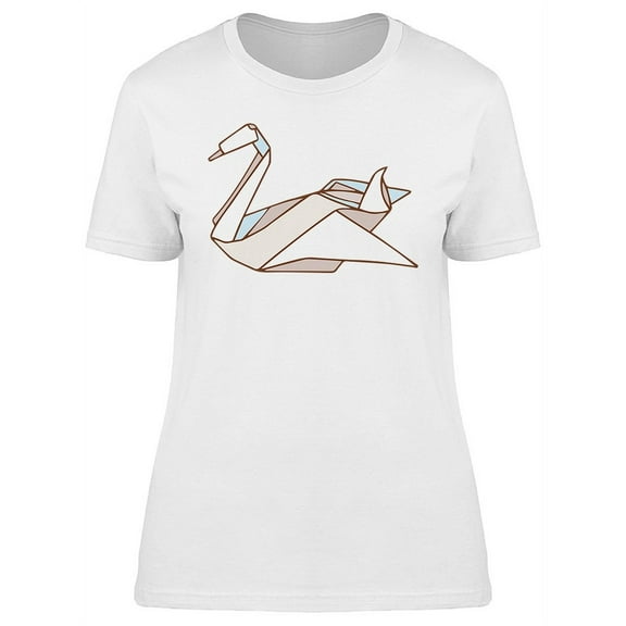 Origami Bird Swan Graphic T-Shirt Women -Image by Shutterstock, Female 3X-Large