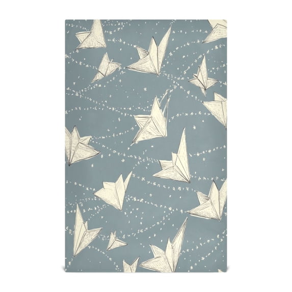 Origami Birds Pattern Kitchen Towels 6-Piece Pack Tea Towels for Kitchen Decorative Waffle Design 28x18in