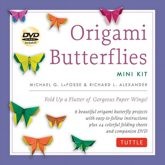 Origami Butterflies Mini Kit: Fold Up a Flutter of Gorgeous Paper Wings!: Kit with Origami Book, 6 Fun Projects, 32 Orig, (Paperback)