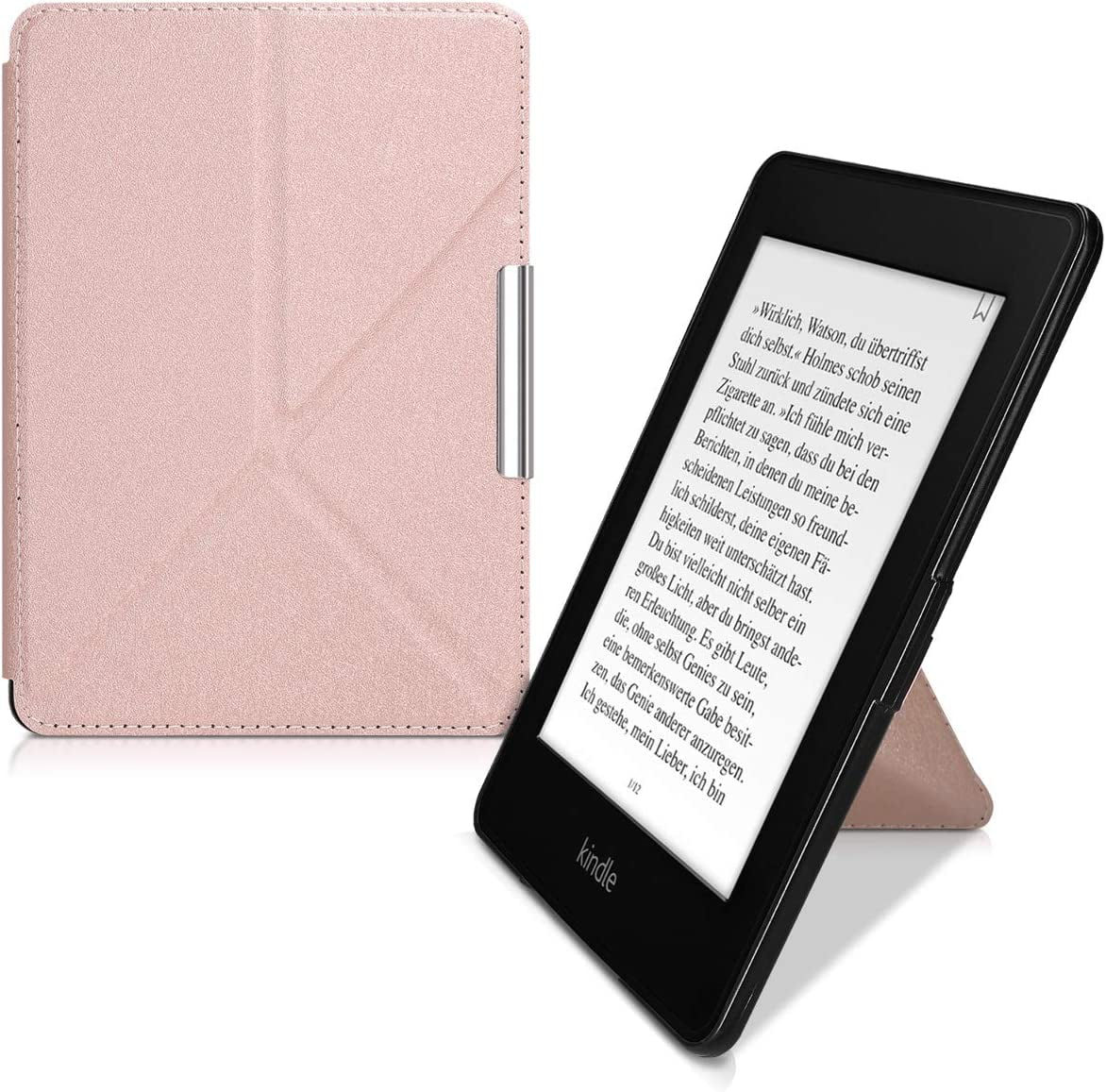 Kindle 6 (11ème Gén - 2022) Etui Cuir Origami - Rose Gold