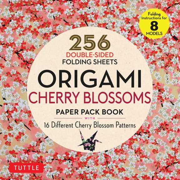 Pre-Owned Origami Cherry Blossoms Paper Pack Book: 256 Double-Sided Folding Sheets with 16 Different Cherry Blossom Patterns with solid colors on the back (Includes Instructions for 8 Models), 978080