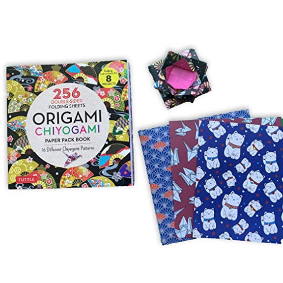 Pre-Owned Origami Chiyogami Paper Pack Book: 256 Double-Sided Folding Sheets (Includes Instructions for 8 Projects): 256 Double-Sided Folding Sheets (Includes Instructions for 8 Models) Paperback