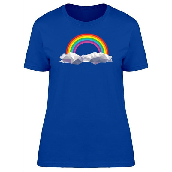 Origami Clouds With Rainbow T-Shirt Women -Image by Shutterstock, Female x-Large