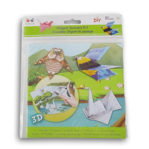 Origami DIY Scenery Kit YPF5for Kids - Birds at The Lake - Makes 1