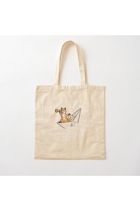 Origami Explorer Canvas Tote Bags, Reusable Shopping Bag