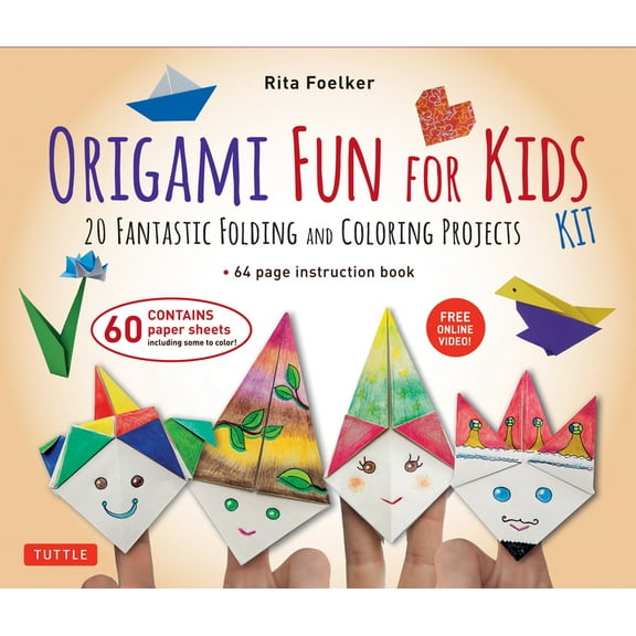 Origami Fun for Kids Kit: 20 Fantastic Folding and Coloring Projects: Kit with Origami Book, Fun & Easy Projects, 60 Origami Papers and Instructional Videos (Other)