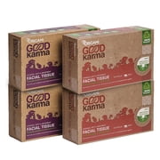 Origami Good Karma 2 Ply Eco-Friendly Unbleached Facial Tissue Box | Car Tissue - Pack Of 4 (100 Pulls Per Box, 400 Sheets
