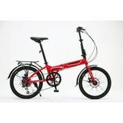 Origami Hawk folding bicycle in Red