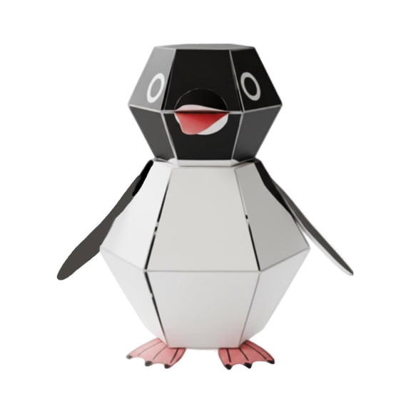 Origami Jumping Penguin, Handmade DIY Craft, Surprise Gift Creative Design, Complete Tool Set, Reusable - 1Pc(Penguin)