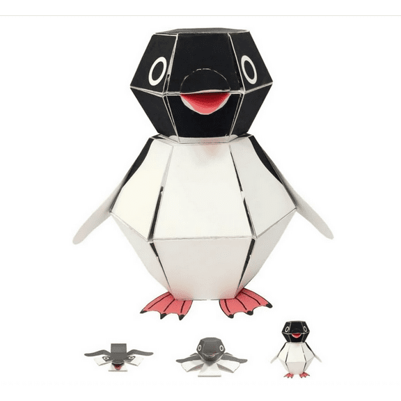 Origami Jumping Penguin, Handmade DIY Craft, Surprise Gift Creative Design, Complete Tool Set, Reusable 1Pc(Penguin)